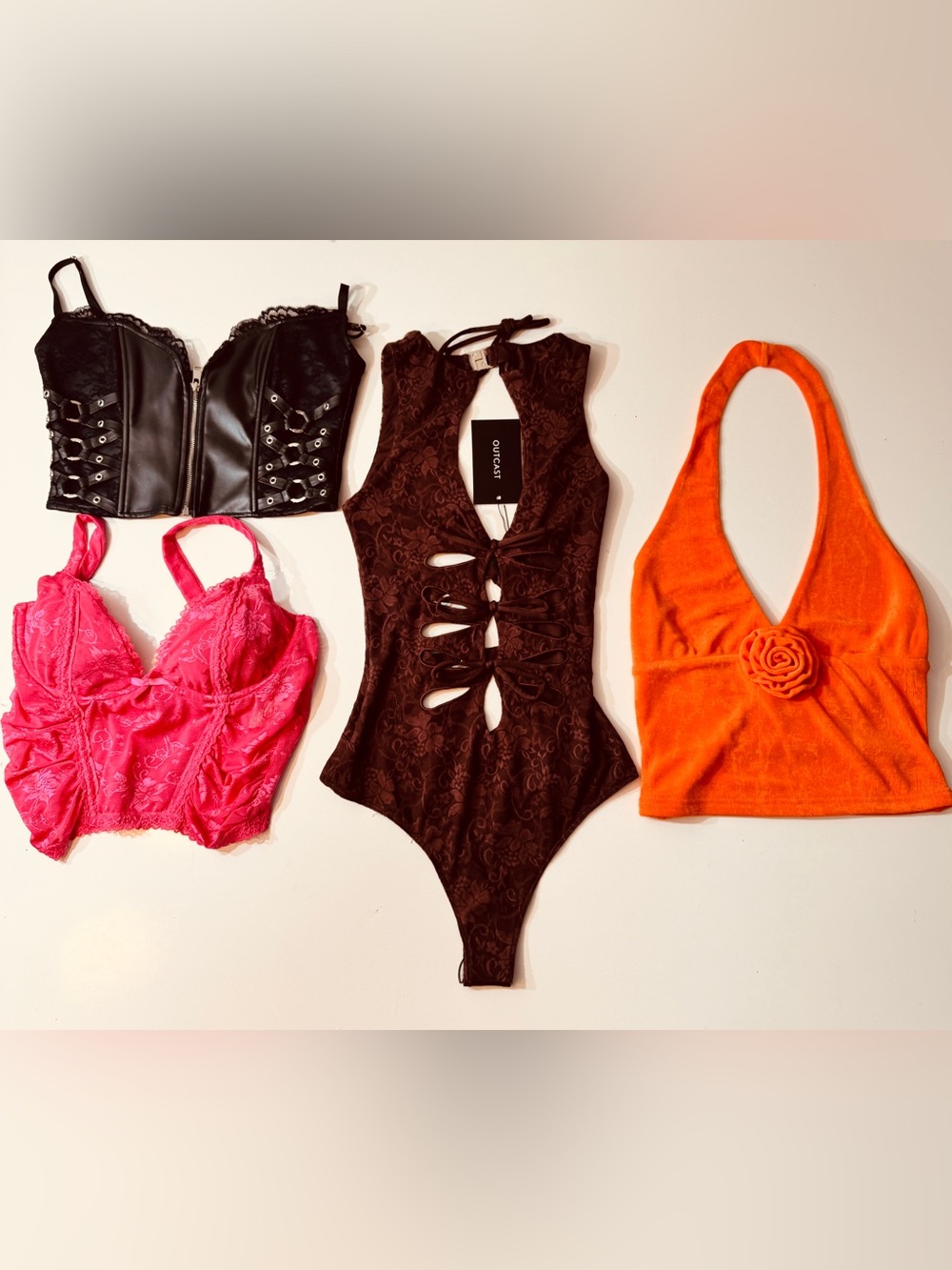 OUTCAST - LISTING IS FOR ALL 4 TOPS
ALL Tops and Bodysuit are Size Smalls